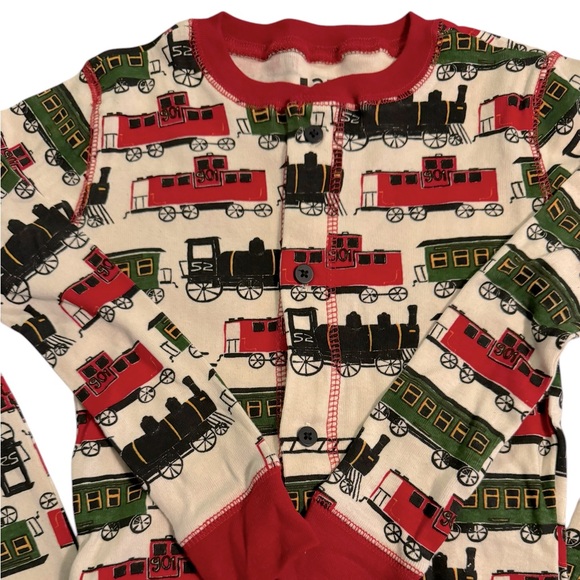 NEW Lazy One Flapjacks Train Pajamas - Picture 2 of 6